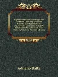 allgemeine erdbeschreibung german adriano balbi PDF