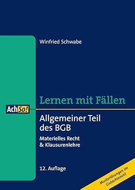 allgemeiner teil bgb materielles klausurenlehre Doc