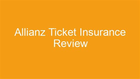 allianz ticket insurance