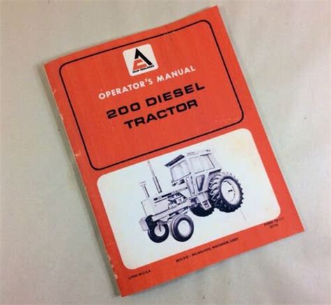 allis chalmers 200 diesel operators manual Kindle Editon