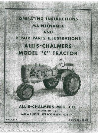 allis chalmers c repair manual pdf Doc