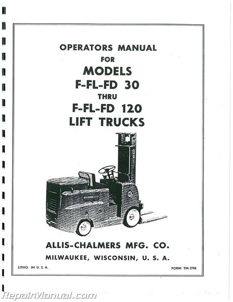 allis chalmers forklift parts manual PDF