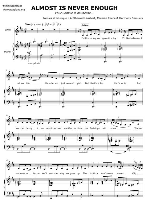 almost is never enough piano scribd Reader