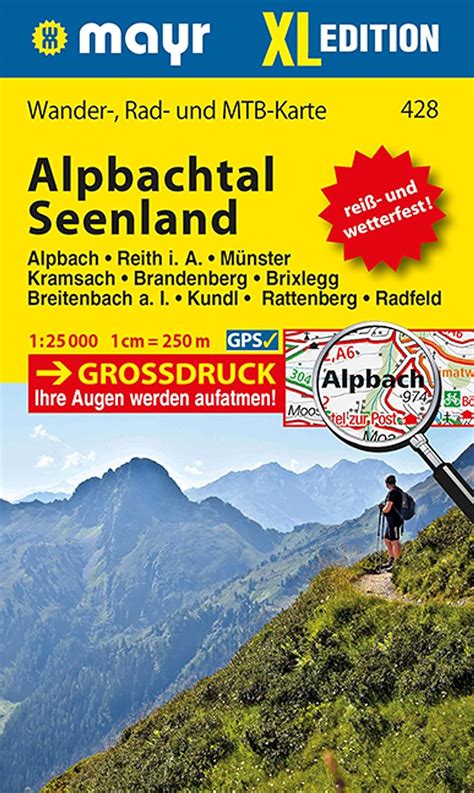 alpbachtal seenland wander mountainbikekarte gps genau Reader