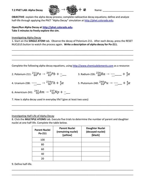 alpha and beta decay phet activity Ebook Reader