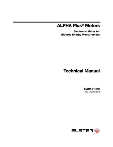 alpha plus meter technical manual Kindle Editon