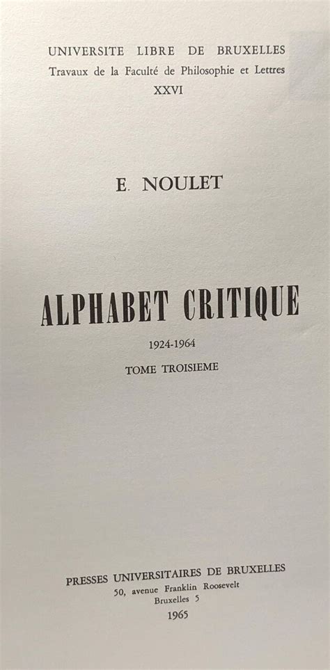 alphabet critique 1924 1964 tom 4 Doc