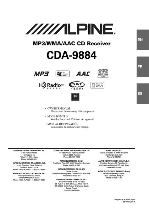 alpine cda 9884 instruction manual Doc