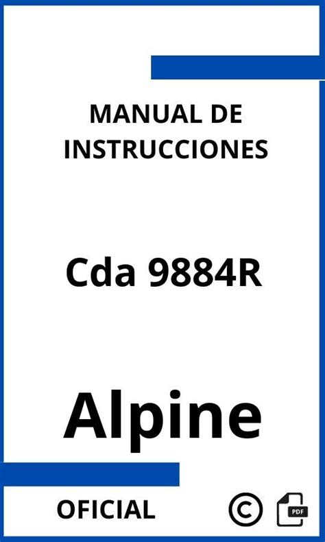 alpine cda 9884 manual pdf PDF