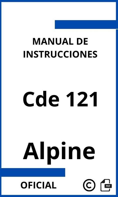 alpine cde 121 installation manual PDF