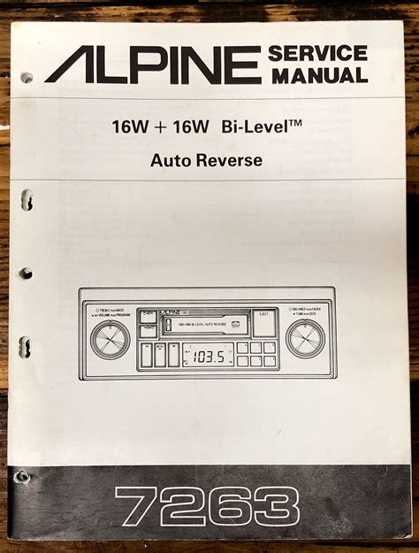 alpine model service manual Doc