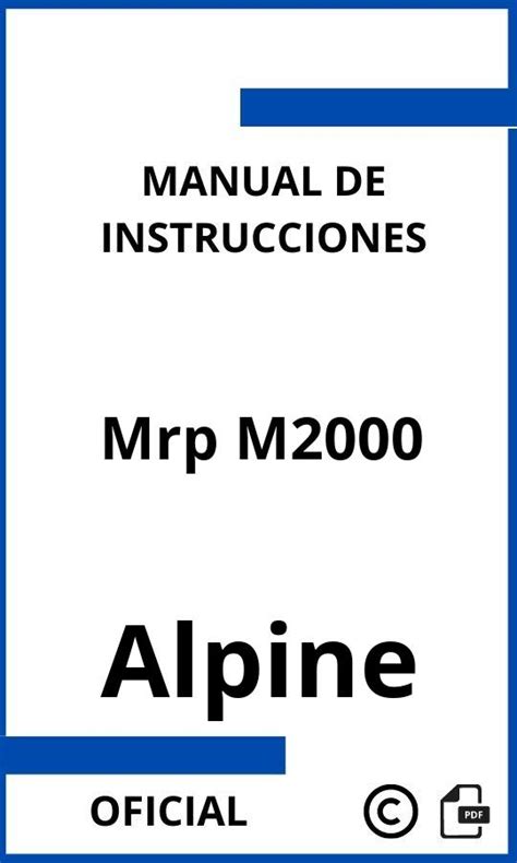 alpine mrp m2000 manual Epub