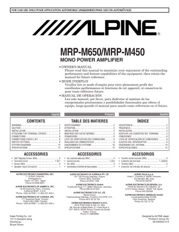 alpine mrp m650 owners manual Epub