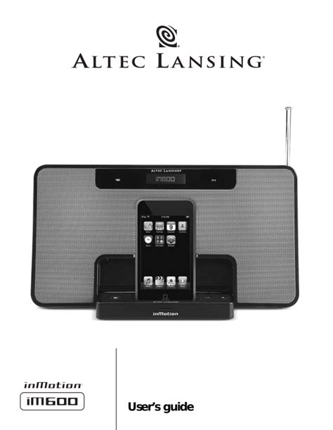 altec lansing im600 repair manual Epub