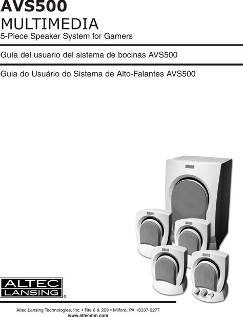 altec lansing speaker user manual Reader