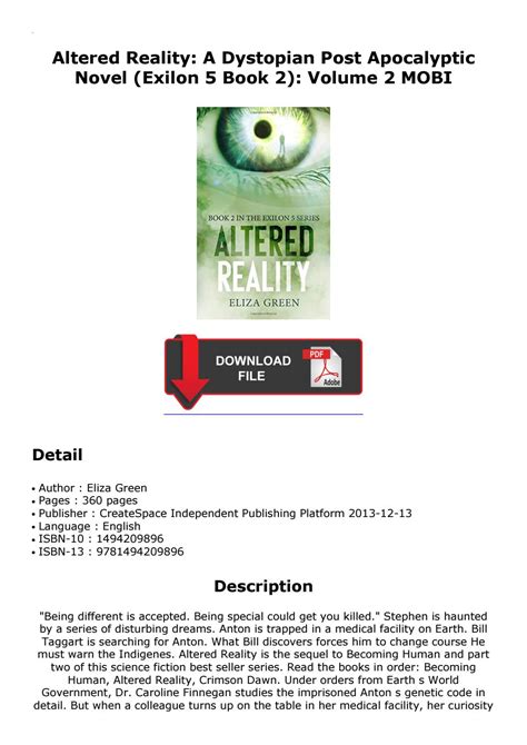 altered reality a dystopian post apocalyptic novel the exilon 5 trilogy book 2 Doc