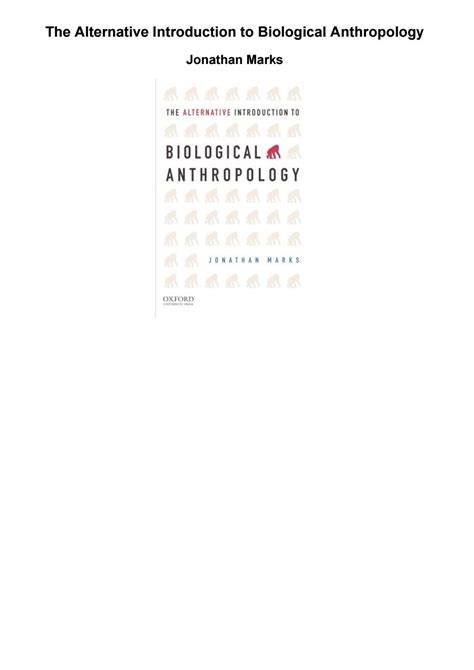 alternative introduction to biological anthropology pdf Doc