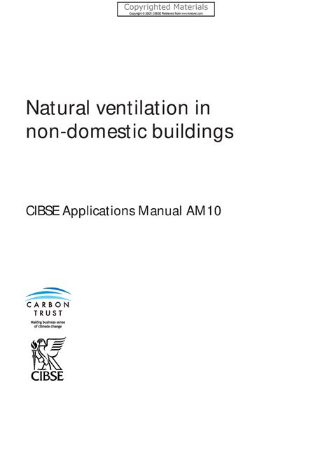 am10 natural ventilation in non domestic buildings cibse applications manual 10 Reader