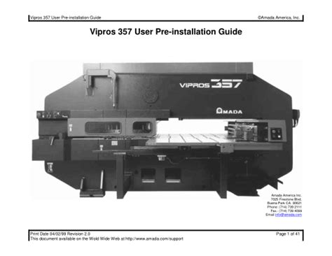 amada vipros 357 manual pdf Reader
