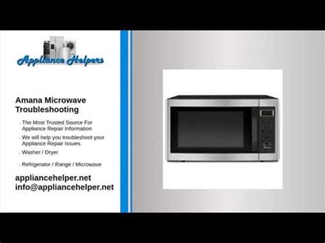 amana microwave repair help Doc