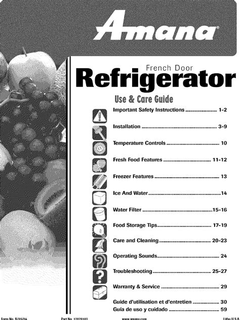 amana refrigerator user guide Doc