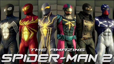 amazing spider man 2 costumes game