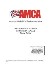 amca clinical medical assistant certification study guide Ebook PDF