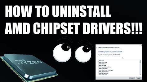 amd how to uninstall chipset