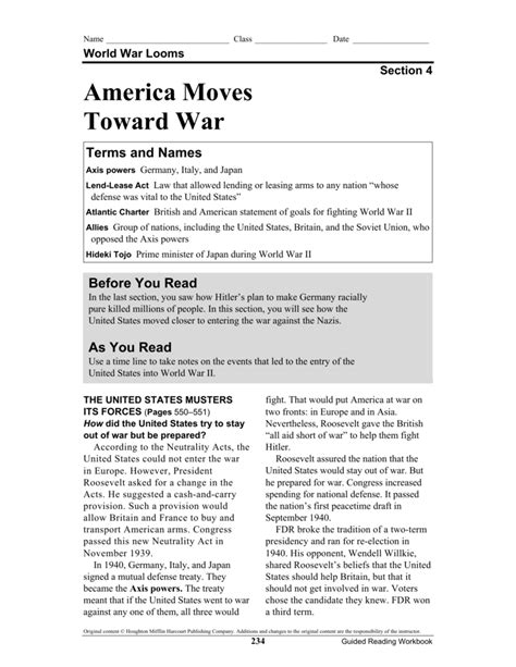 america moves toward war answers Epub