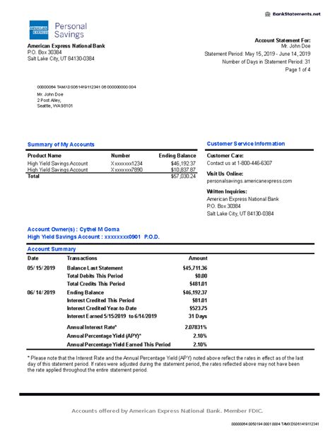 american express address PDF