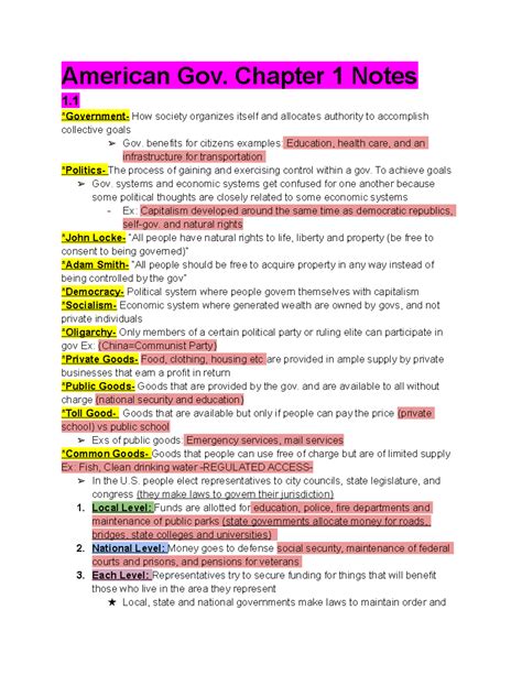 american government chapter 1 Doc