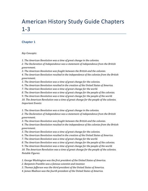 american history study guide