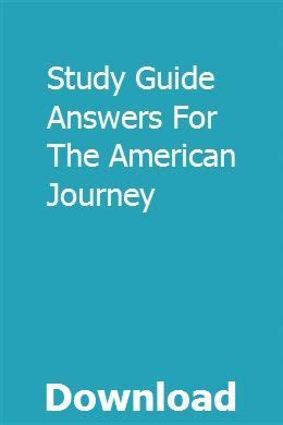 american journey study guide answers pdf Kindle Editon