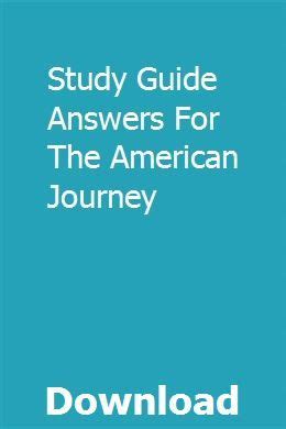 american journey study guide answers pdf Kindle Editon