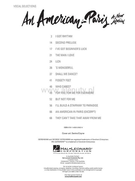 american paris vocal selections Doc