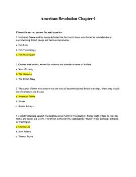 american revolution answer key quiz section 4 Kindle Editon