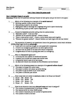 american school social civics exam 2 answers Doc