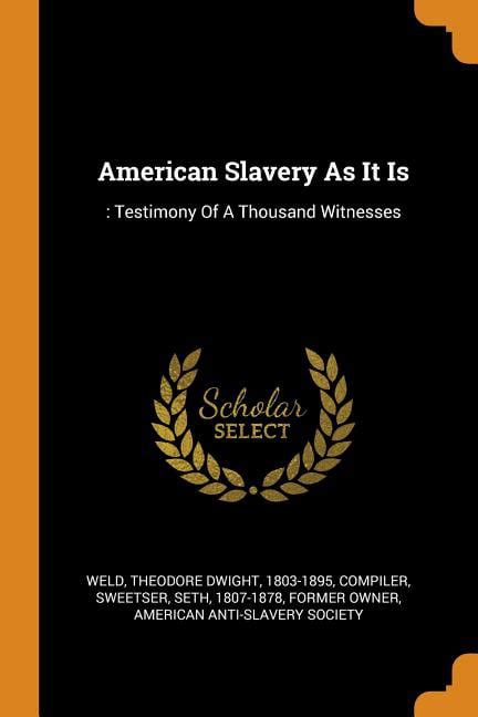 american slavery testimony thousand witnesses Doc