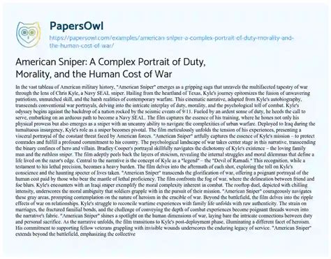 american sniper essay PDF