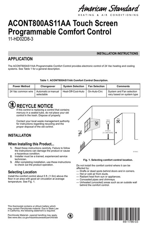 american stard acont800 install manual Reader