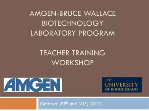 amgen bruce wallace biotechnology lab program Epub