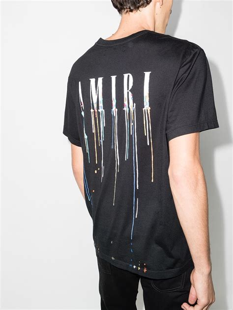 amiri paint drip shirt