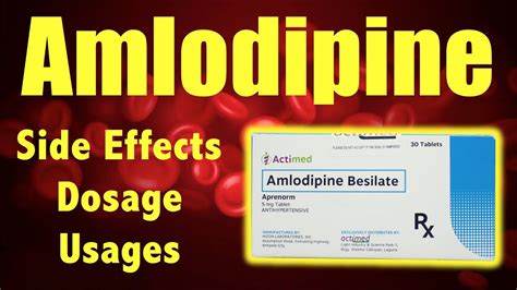 amlodipine blood pressure medication side effects