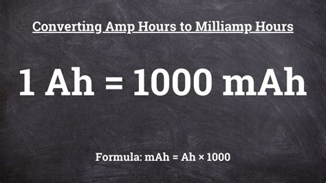 amp hour to milliamp hour