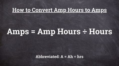 amp hours to hours