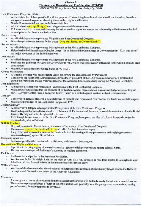 amsco apush answer key