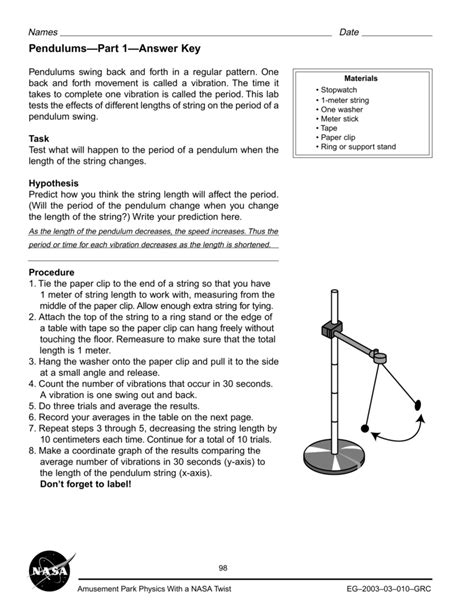 amusement park physics worksheet answers PDF