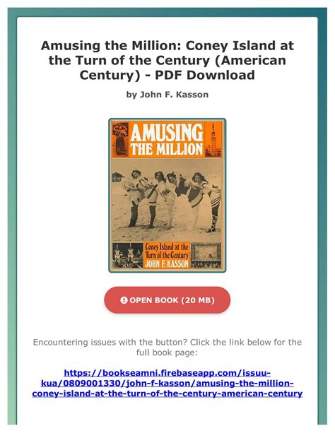 amusing the million coney island at the turn of the century pdf Reader