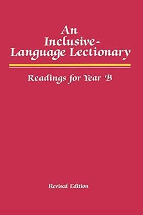 an inclusive language lectionary revised edition readings for year b Epub