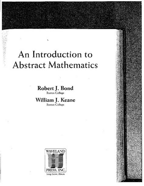 an introduction to abstract mathematics bond keane pdf Doc